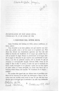 Discurso del señor Silva.
