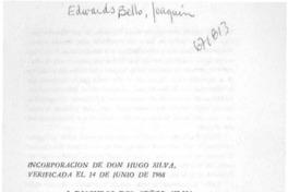 Discurso del señor Silva.