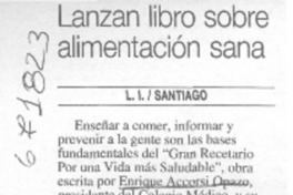 Lanzan libro sobre alimentación sana