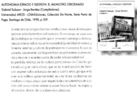 Autonomía espacio y gestión. El mundo cercenado.