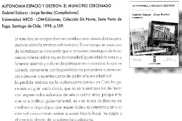 Autonomía espacio y gestión. El mundo cercenado.