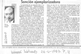 Sanción ejemplarizadora.