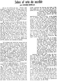 Sobre el arte de escribir