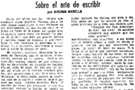 Sobre el arte de escribir