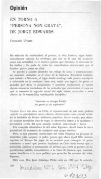 En torno a "Persona non grata", de Jorge Edwards