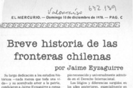 Breve historia de las fronteras chilenas