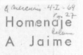 Homenaje a Jaime Eyzaguirre.