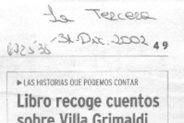 Libro recoge cuentos sobre Villa Grimaldi