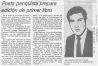 Poeta penquista prepara edición de primer libro.
