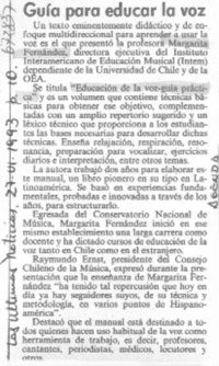 Guía para educar la voz.