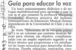 Guía para educar la voz.