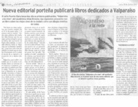 Nueva editorial porteña publicará libros dedicados a Valparaíso.