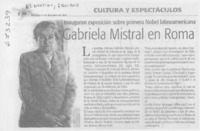 Gabriela Mistral en Roma.