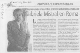 Gabriela Mistral en Roma.