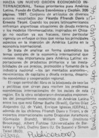 Hacia un nuevo orden económico internacional