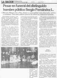 Pesar en funeral del distinguido hombre público Sergio Fernández.