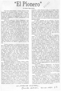 El pionero".