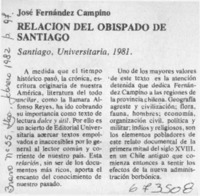 Relación del obispado de Santiago.