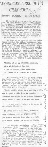 Añañucas" libro de un gran poeta