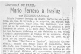 Mario Ferrero a trasluz