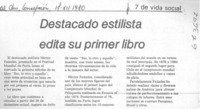Destacado estilista edita su primer libro.