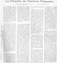 La filosofía de Clarence Finlayson