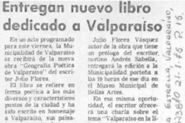 Entregan nuevo libro dedicado a Valparaíso.