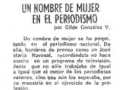 Un nombre de mujer en el periodismo
