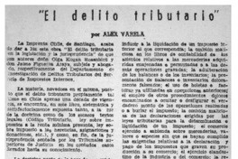 El delito tributario"