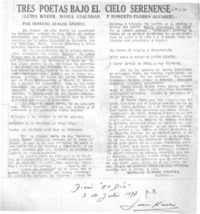 Tres poetas bajo el cielo serenense