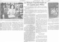 La historia transformada en un cuento para niños.