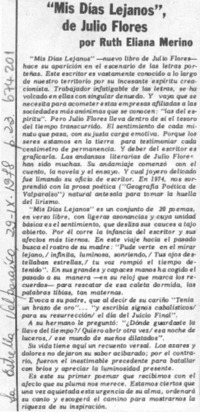 "Mis días lejanos" de Julio Flores
