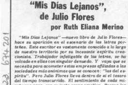 "Mis días lejanos" de Julio Flores