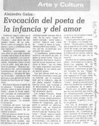 Evocación del poeta de la infancia y del amor