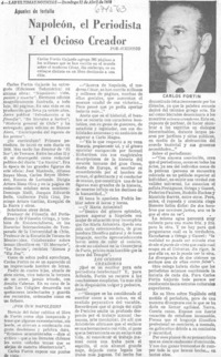 Napoleón, el periodísta y el ocioso creador
