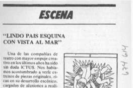 Lindo país esquina con vista al mar"