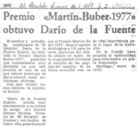 Premios "Martín-Buber 1977" obtuvo Darío de la Fuente.