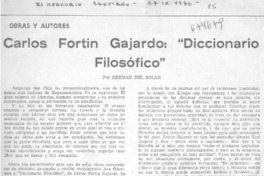 Carlos Fortín Gajardo: "Diccionario filosófico"
