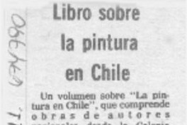 Libro sobre la pintura en Chile.