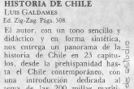 Historia de Chile.