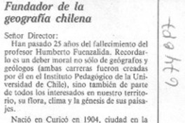Fundador de la geografía chilena