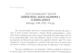 Postcolonialidad y nación