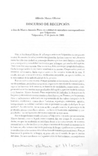 Discurso de recepción