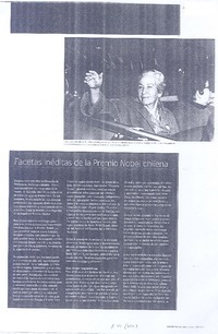 Facetas inéditas de la Premio Nobel chilena