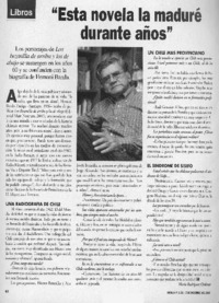 "Esta novela la maduré durante años" (entrevista)