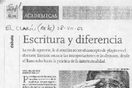 Escritura y diferencia