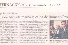 Falsa cita de Neruda marcó la caída de Romano Prodi