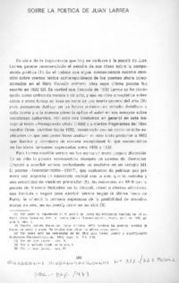 Sobre la poética de Juan Larrea