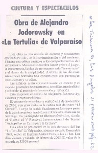 Obra de Alejandro Jodoroesky en "La Tertulia" de Valparaíso