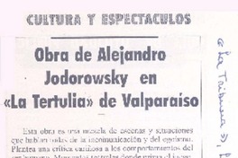 Obra de Alejandro Jodoroesky en "La Tertulia" de Valparaíso